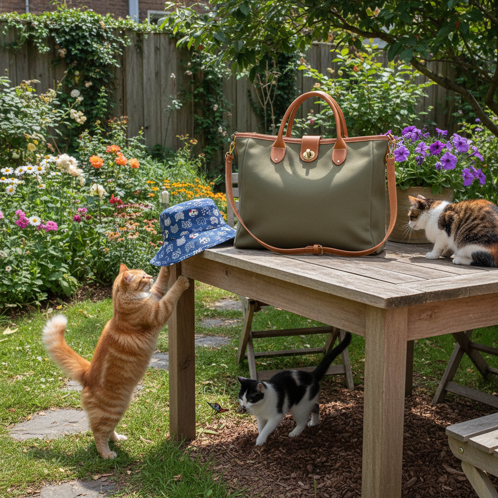 Lucky Cat (Blue) - TopiTin Bucket Hat