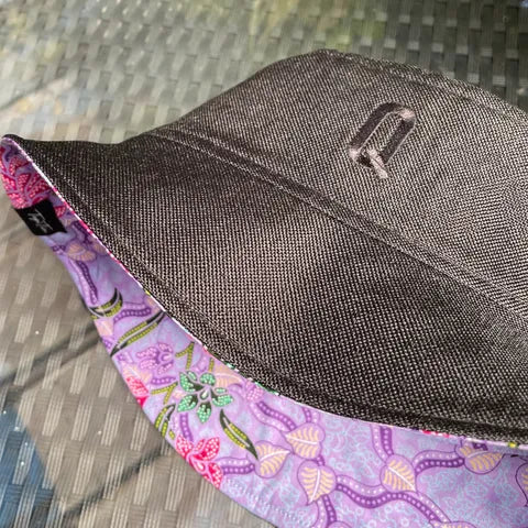 Embroidered Initial + Batik - TopiTin Bucket Hat
