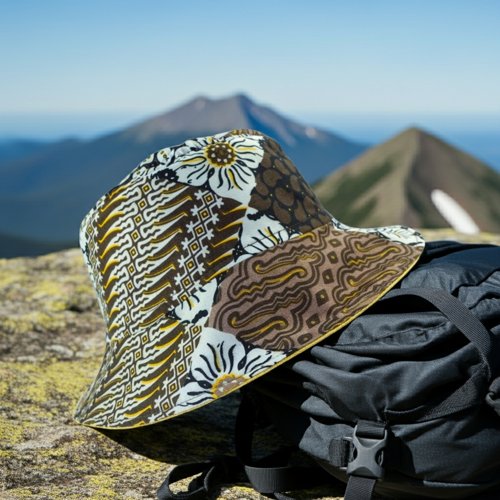 Cocoa Crumble Batik - TopiTin Bucket Hat