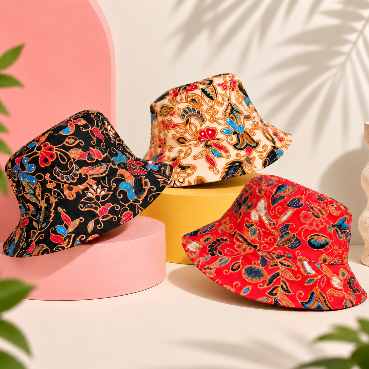 Midnight Blooms Batik - TopiTin Bucket Hat