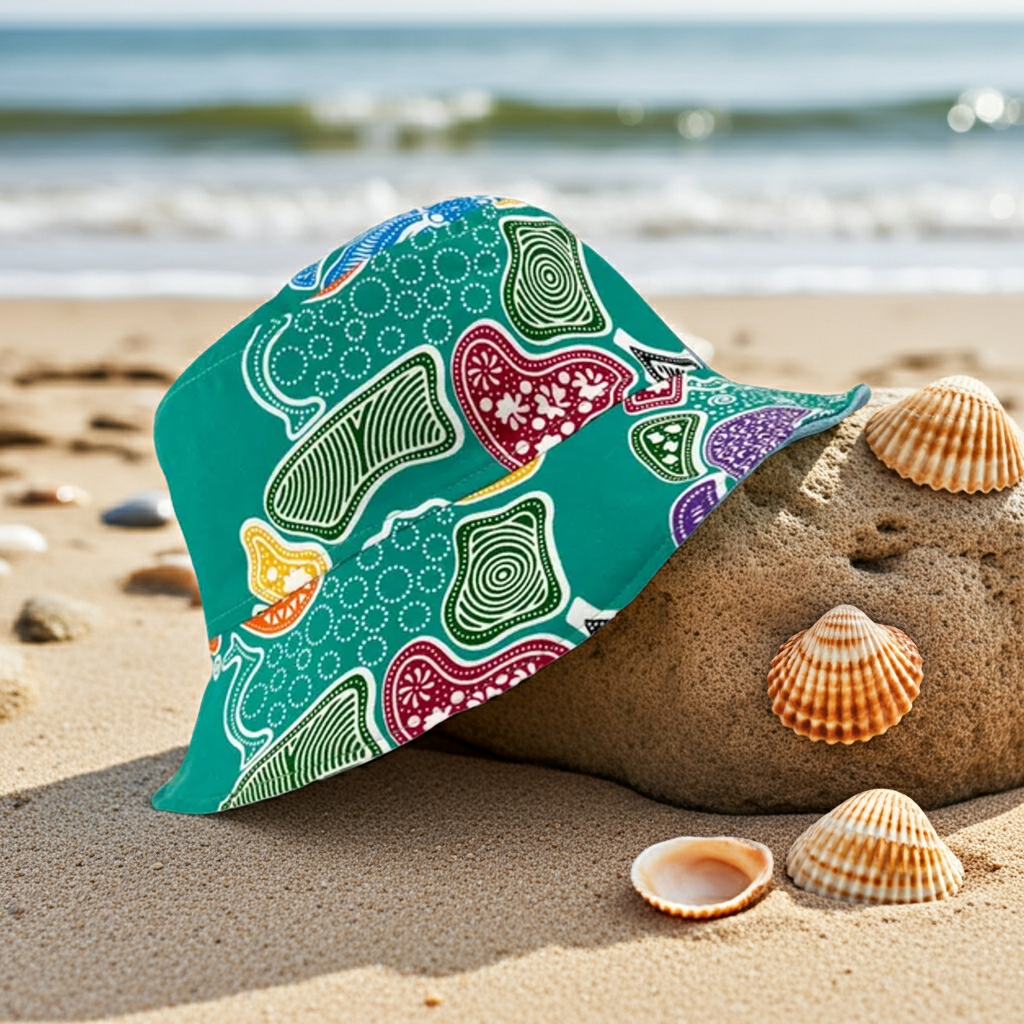 Seaside Serenity Batik - TopiTin Bucket Hat
