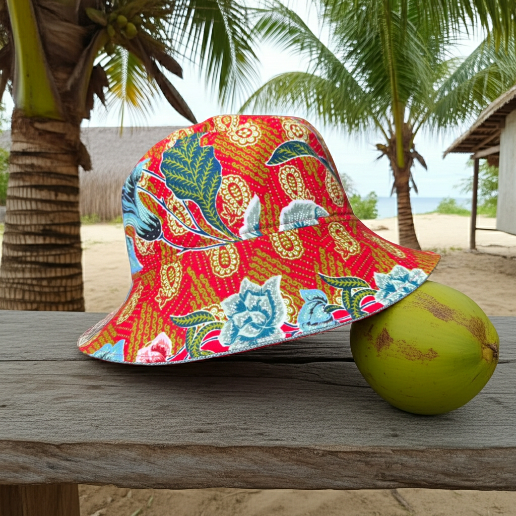 Leafy Loops Batik - TopiTin Bucket Hat