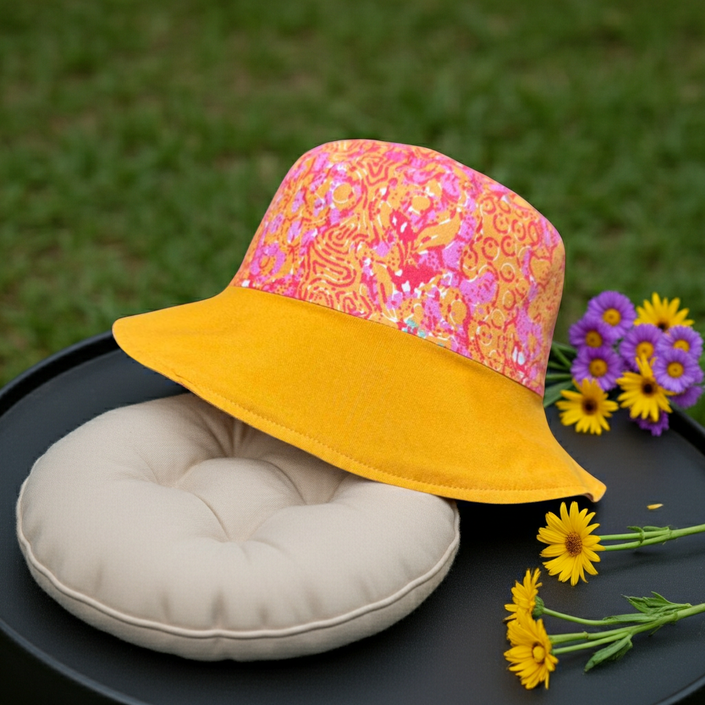 Sunset Weave Batik - TopiTin Bucket Hat
