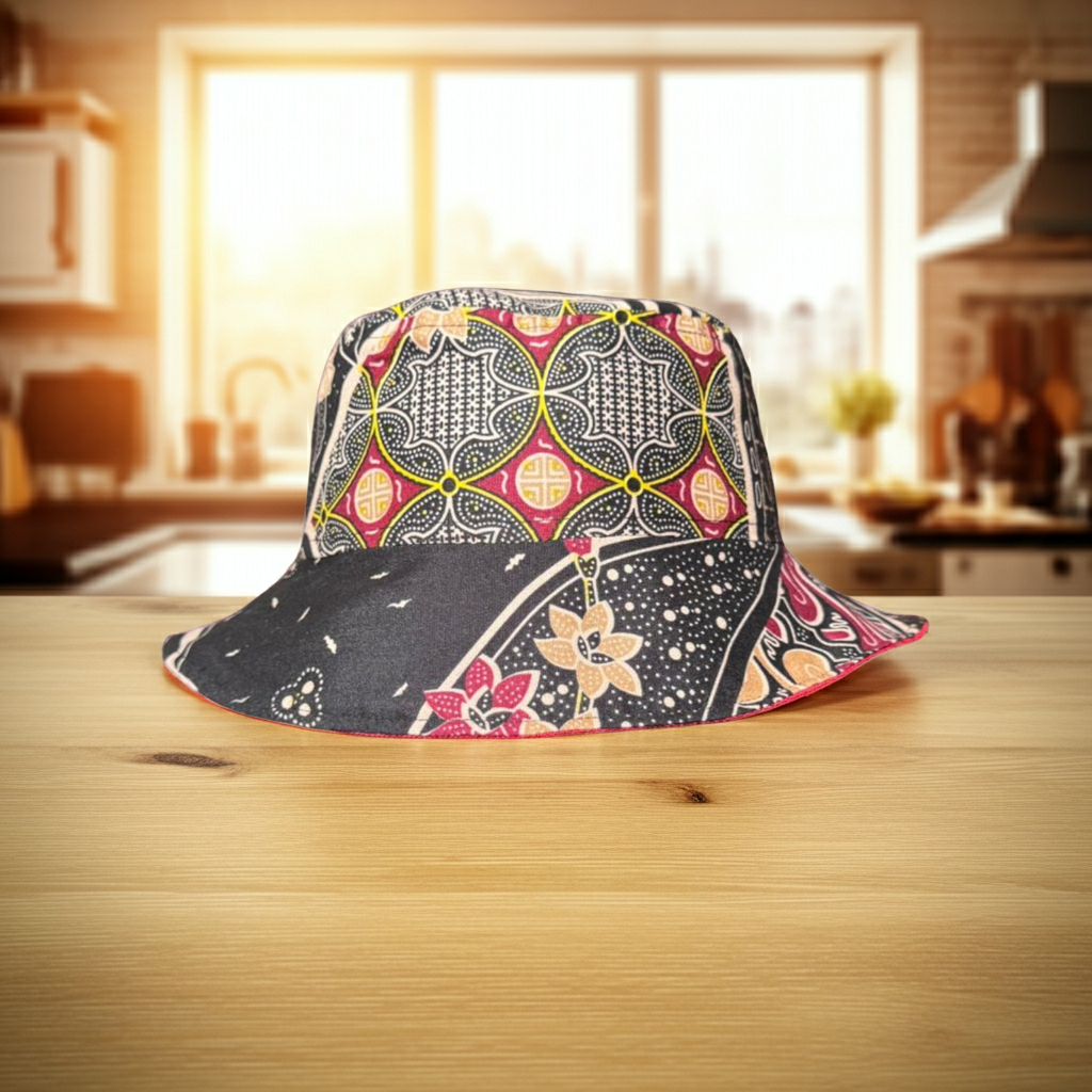 Rusty Petal Batik - TopiTin Bucket Hat