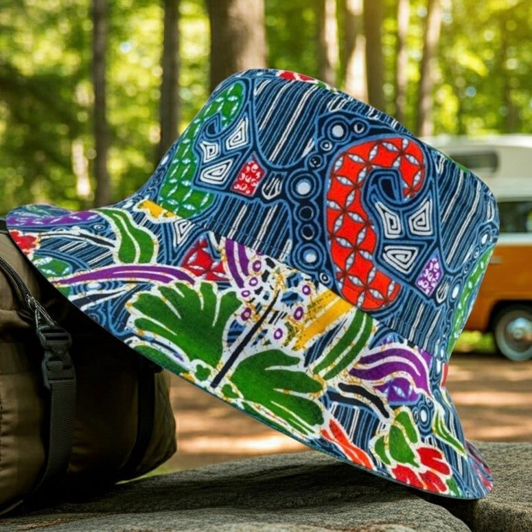 Midnight Groove Batik - TopiTin Bucket Hat
