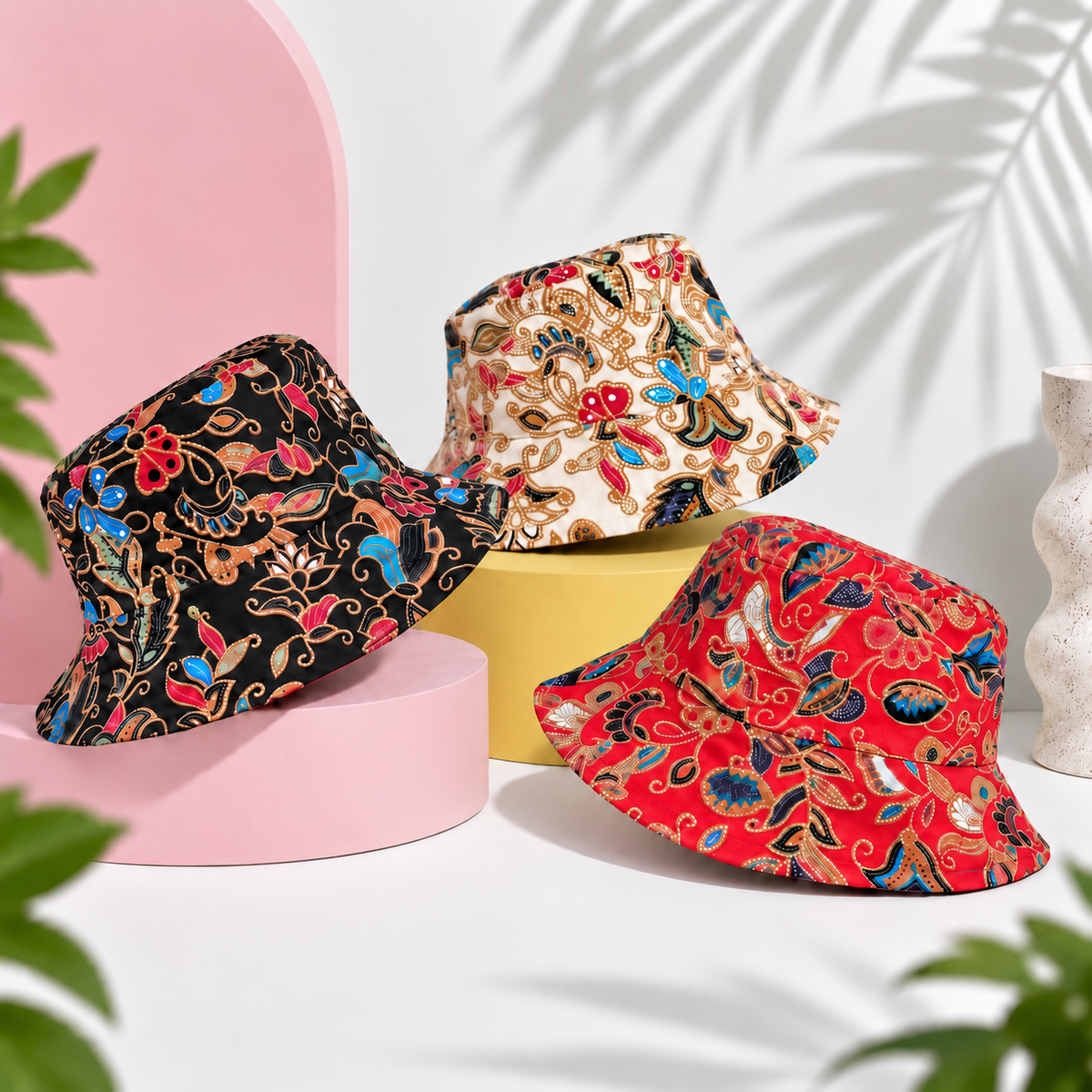 Creamy Mood Batik - TopiTin Bucket Hat