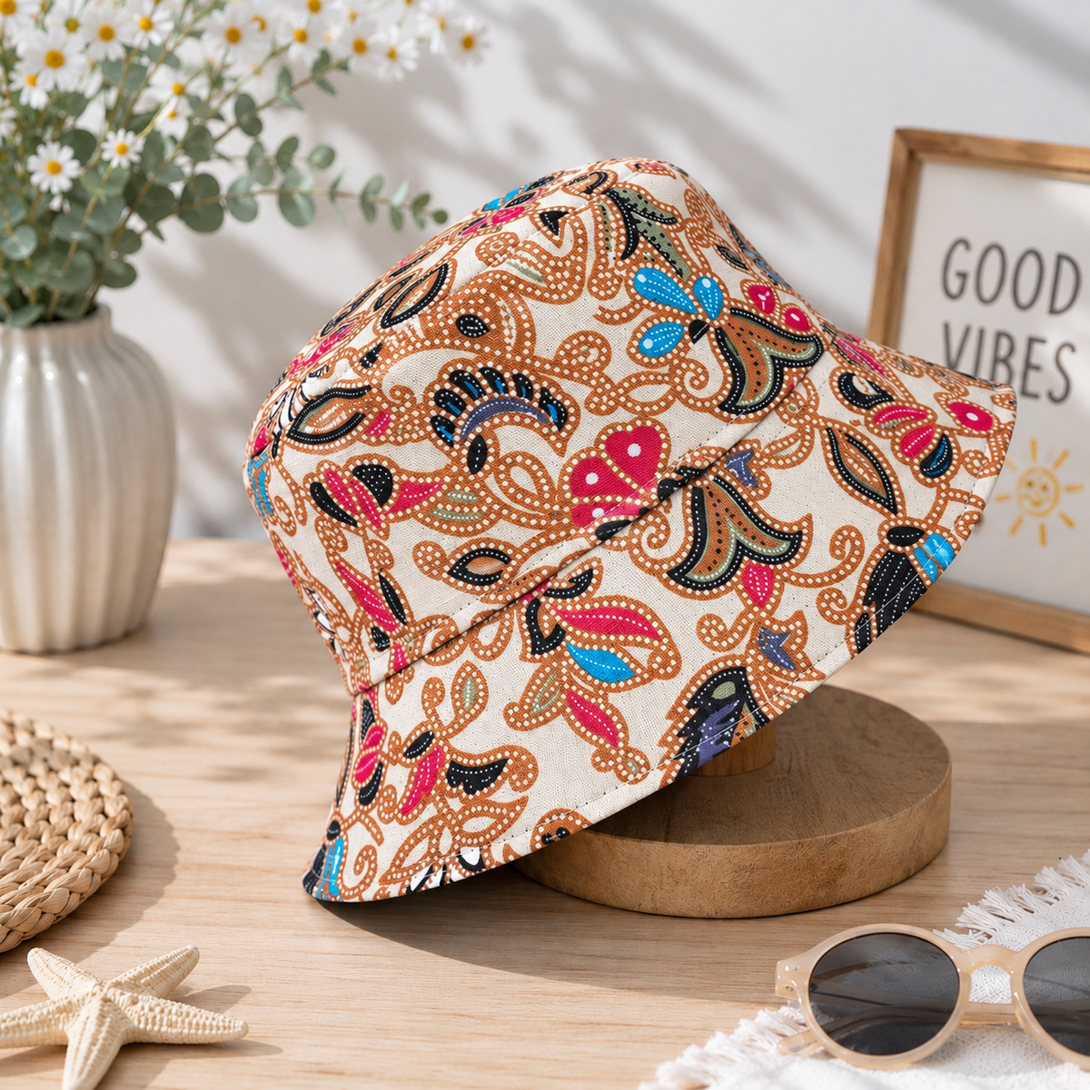 Creamy Mood Batik - TopiTin Bucket Hat
