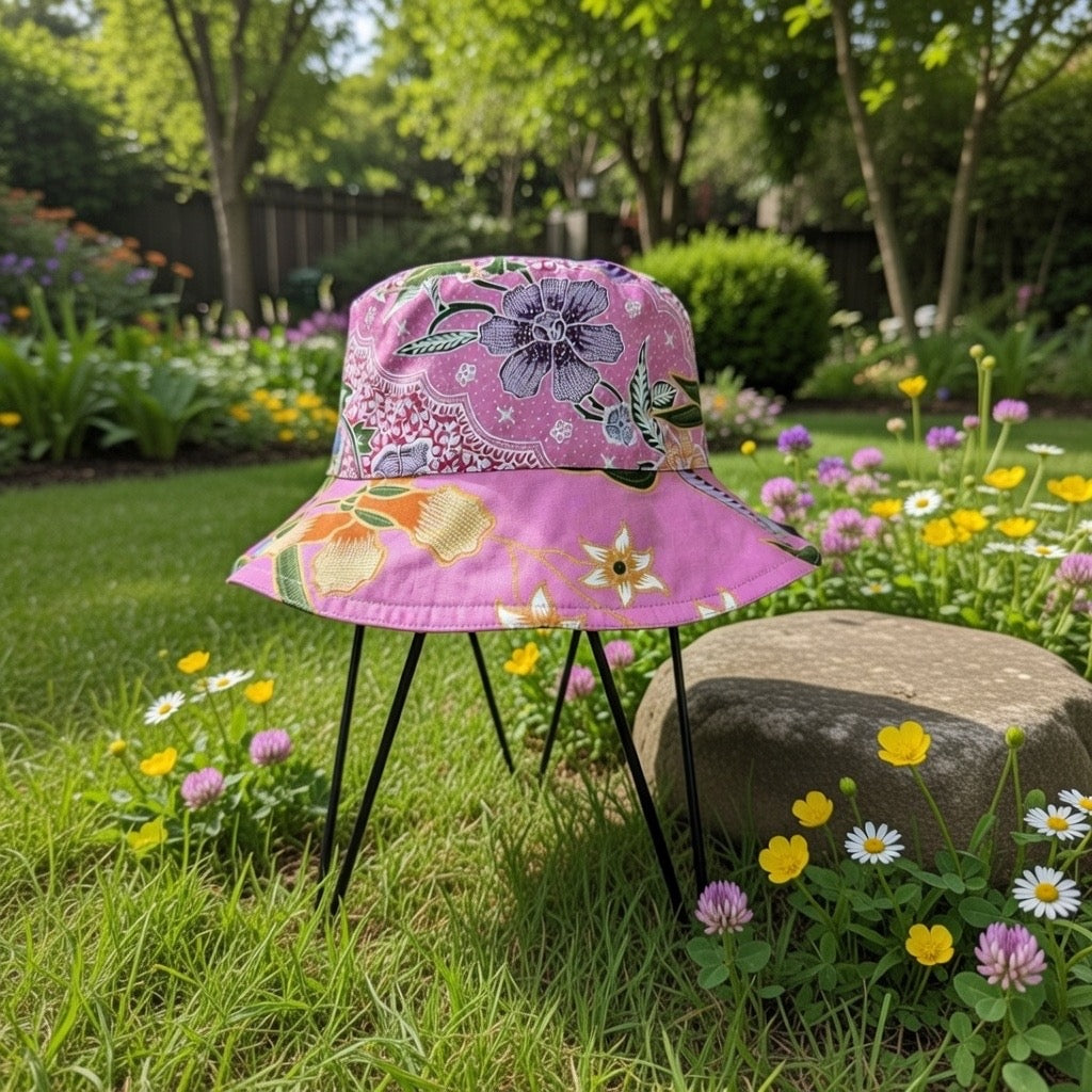 Whimsy Garden Batik - TopiTin Bucket Hat