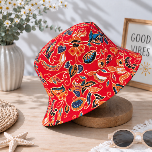 Ruby Days Batik - TopiTin Bucket Hat