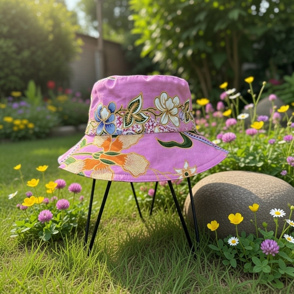 Whimsy Garden Batik - TopiTin Bucket Hat