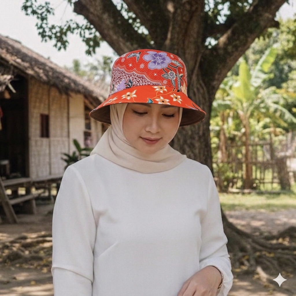 Whimsy Garden Batik - TopiTin Bucket Hat