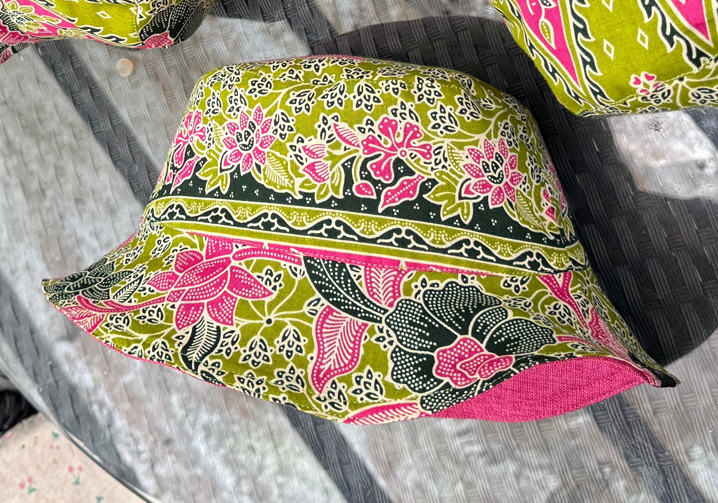 Strawberry Matcha Batik - TopiTin Bucket Hat