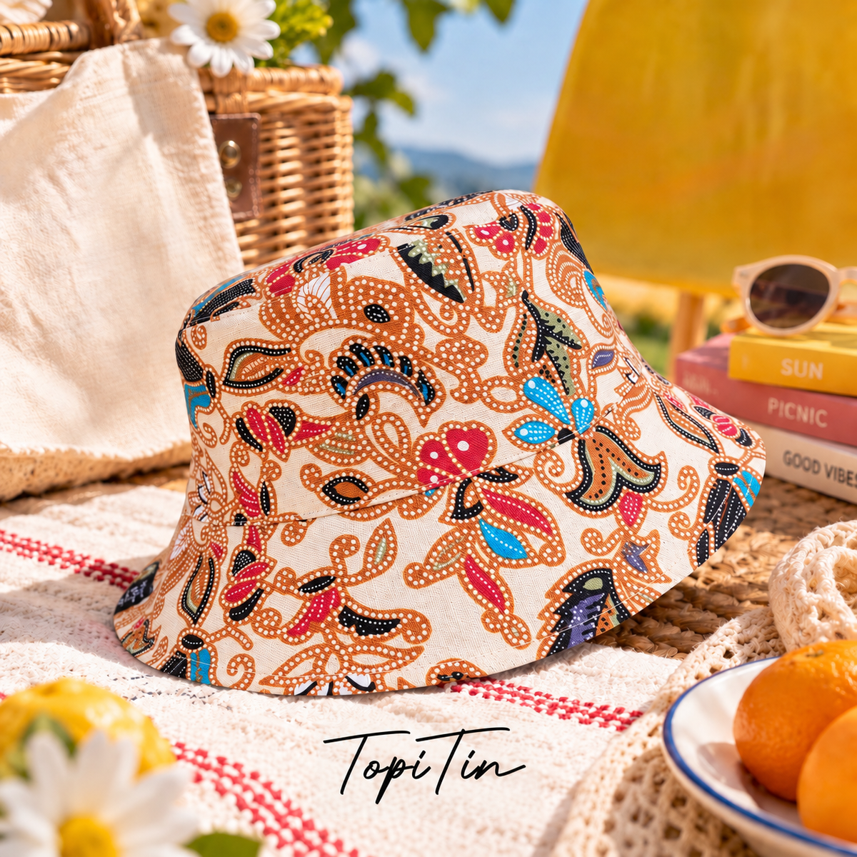 Creamy Mood Batik - TopiTin Bucket Hat