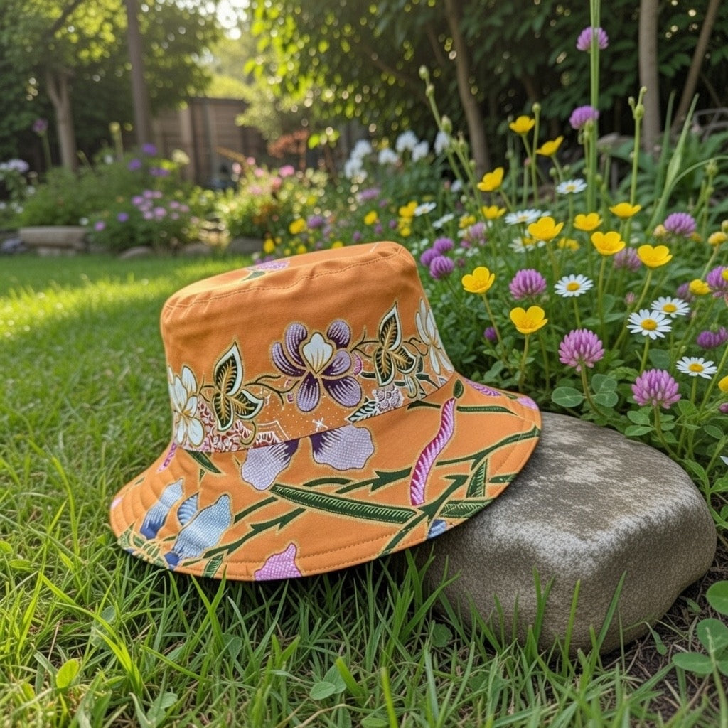 Whimsy Garden Batik - TopiTin Bucket Hat
