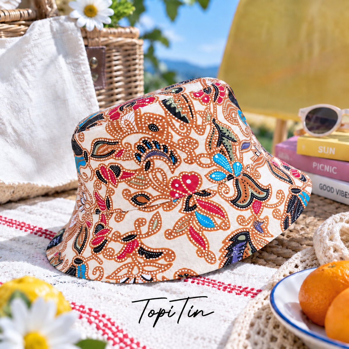 Creamy Mood Batik - TopiTin Bucket Hat