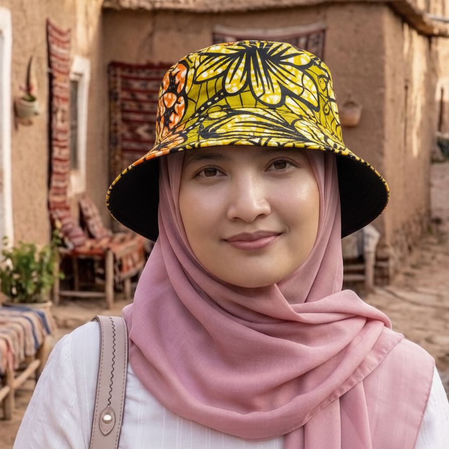 Citrus Grove Batik - TopiTin Bucket Hat
