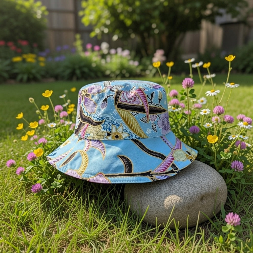 Whimsy Garden Batik - TopiTin Bucket Hat
