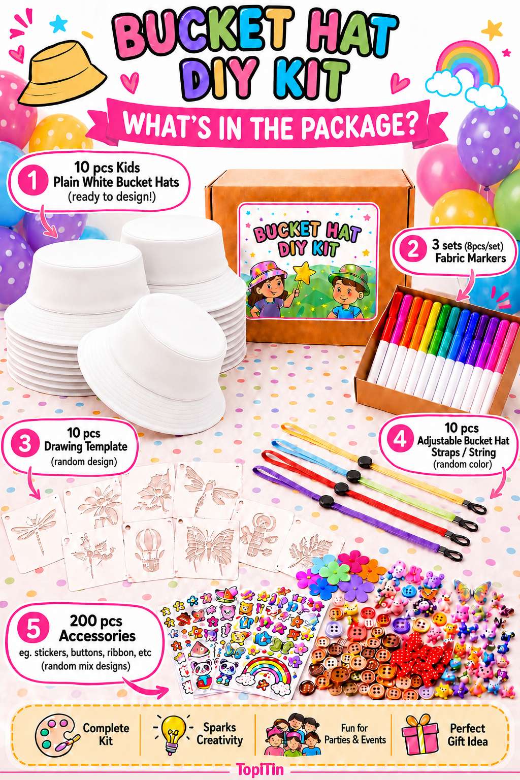 DIY Hat Party Package - TopiTin Bucket Hat