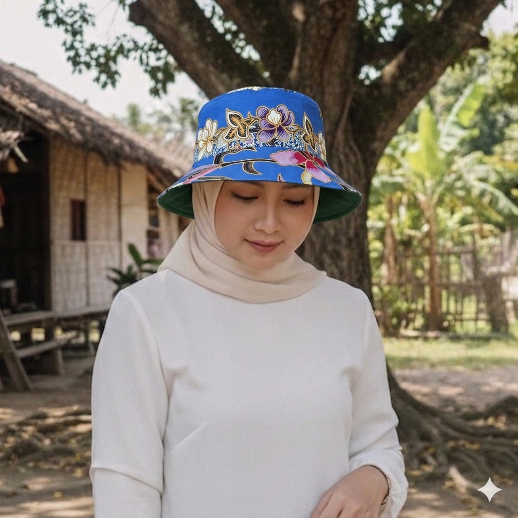 Whimsy Garden Batik - TopiTin Bucket Hat