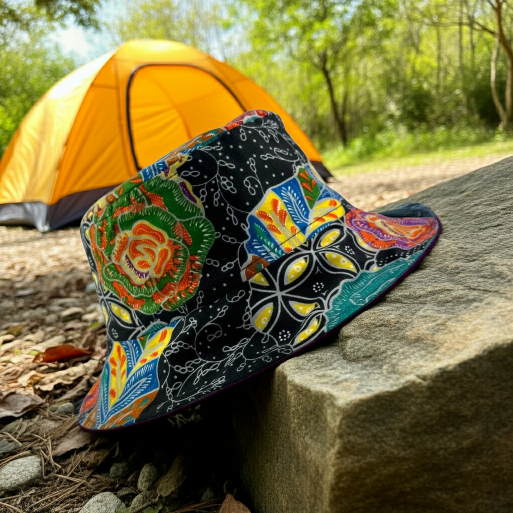 Floral Fusion Batik - TopiTin Bucket Hat