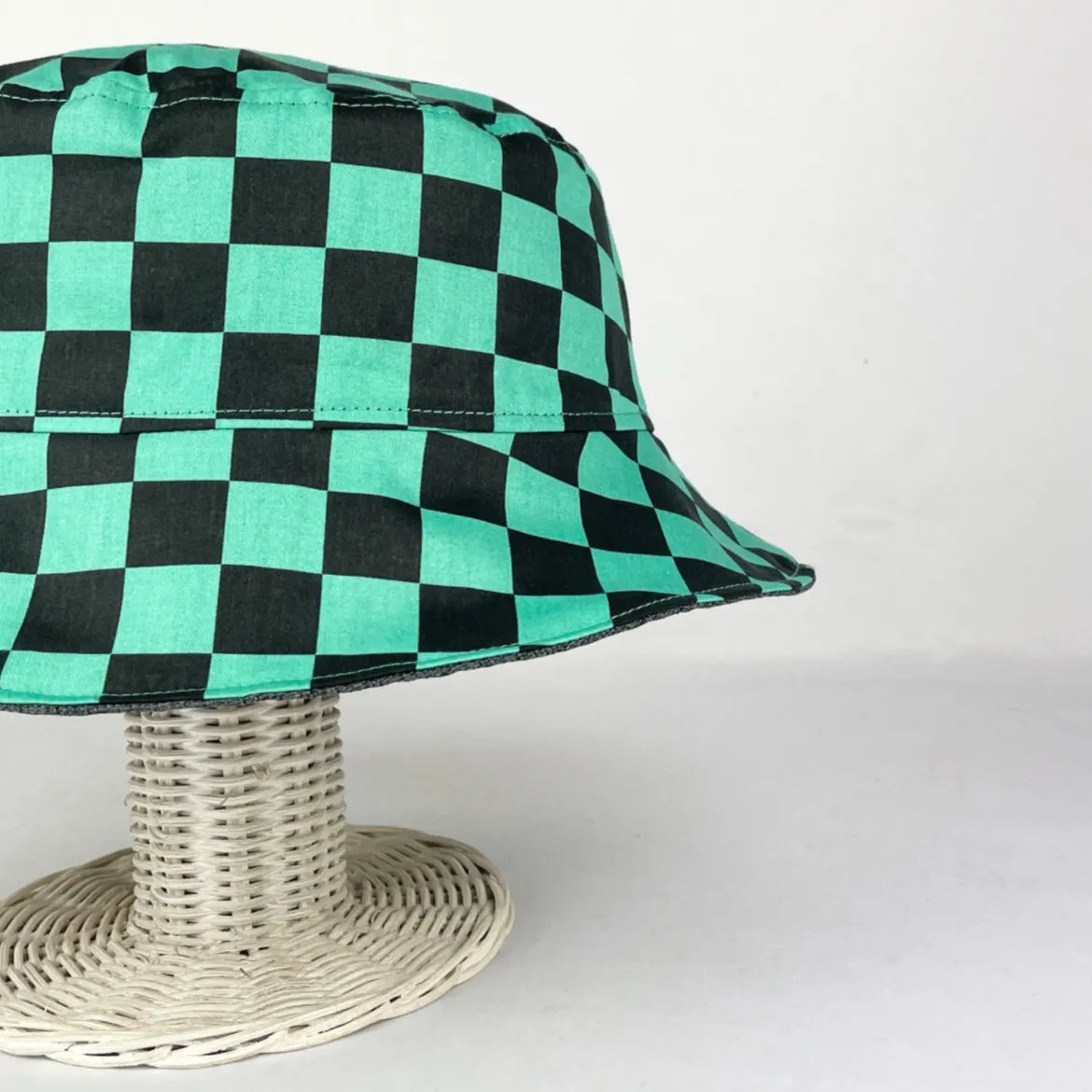 Black & Green Checkered - TopiTin Bucket Hat