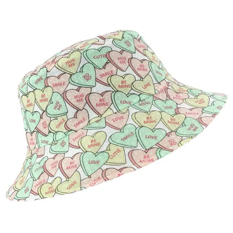 Candy Hearts - TopiTin Bucket Hat