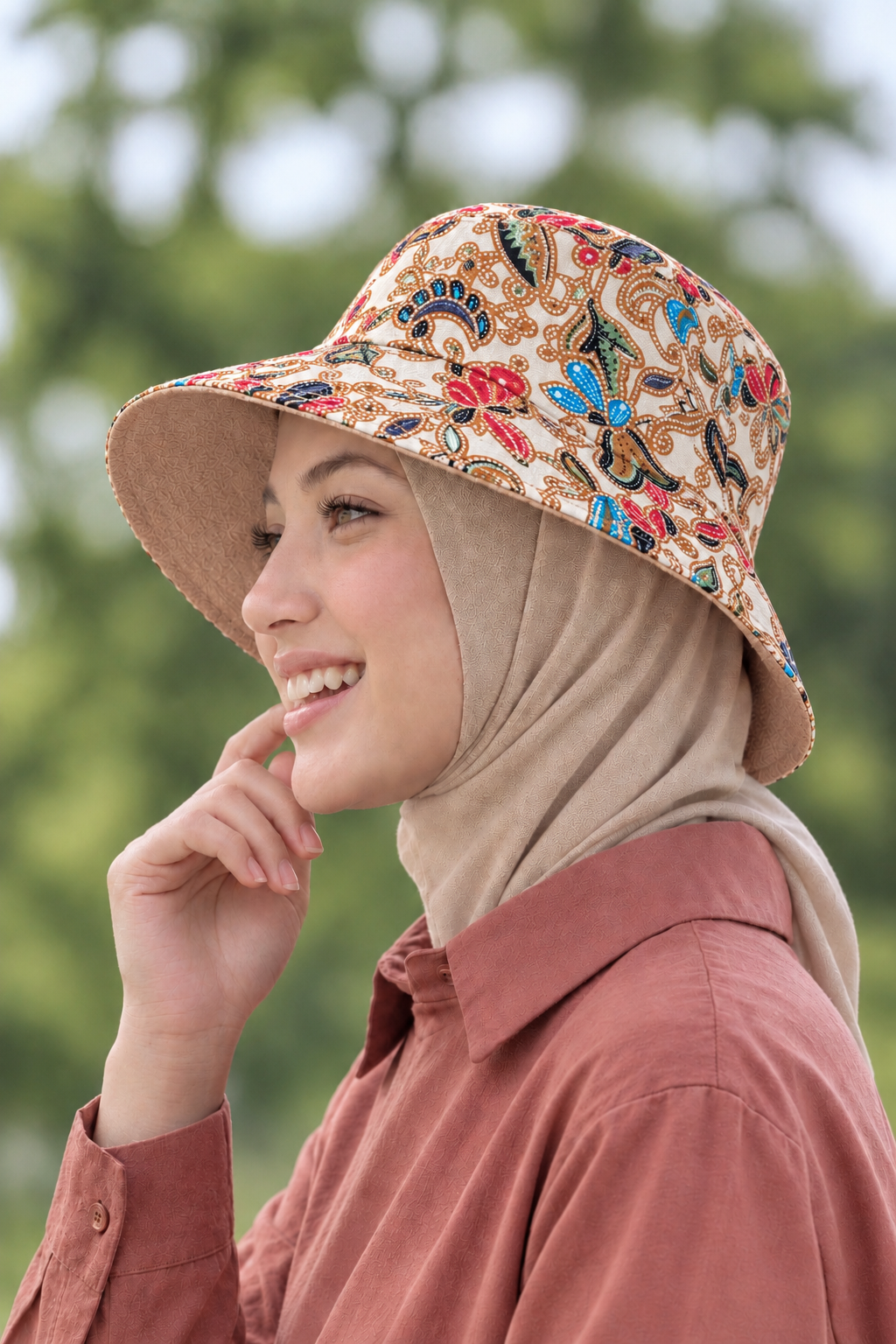 Creamy Mood Batik - TopiTin Bucket Hat