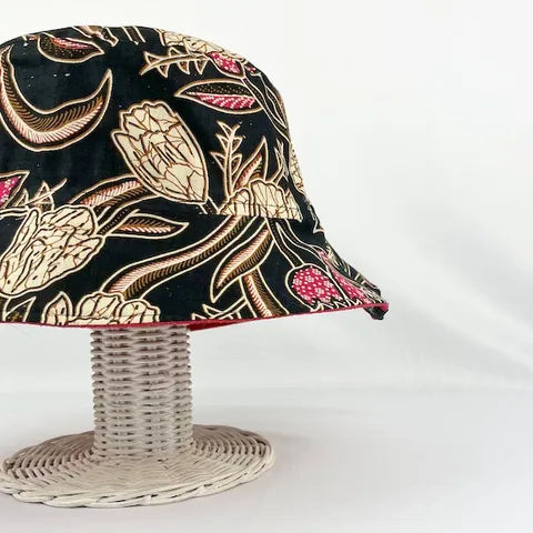 Midnight Blossom Batik - TopiTin Bucket Hat