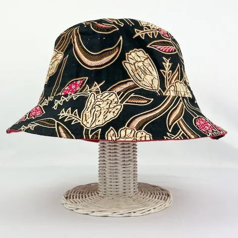 Midnight Blossom Batik - TopiTin Bucket Hat