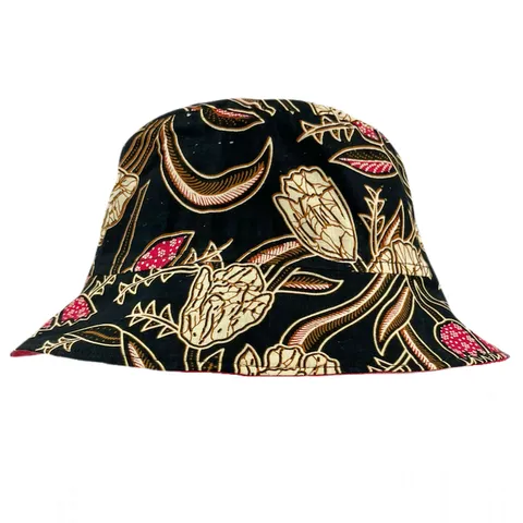 Midnight Blossom Batik - TopiTin Bucket Hat