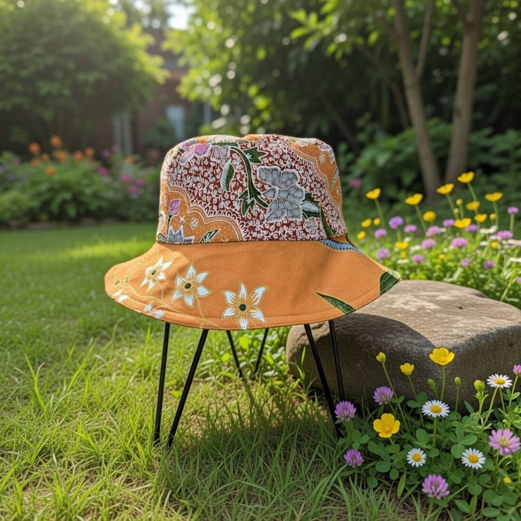 Whimsy Garden Batik - TopiTin Bucket Hat