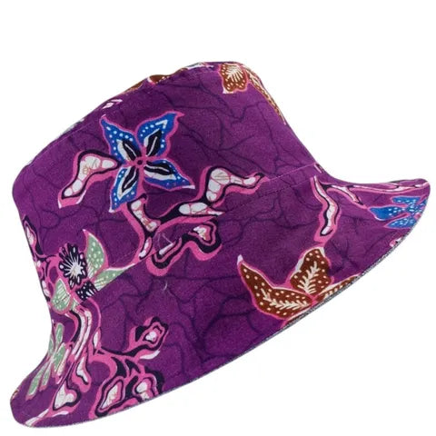 Grape Sorbet Batik - TopiTin Bucket Hat