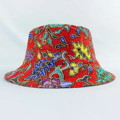 Cherry Tango Batik - TopiTin Bucket Hat