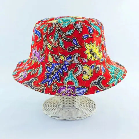 Cherry Tango Batik - TopiTin Bucket Hat