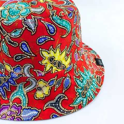 Cherry Tango Batik - TopiTin Bucket Hat