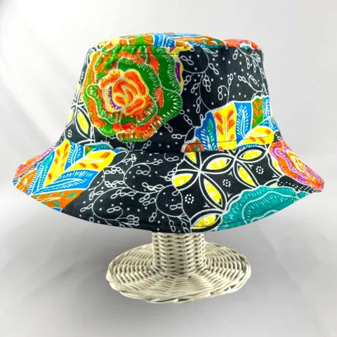 Floral Fusion Batik - TopiTin Bucket Hat