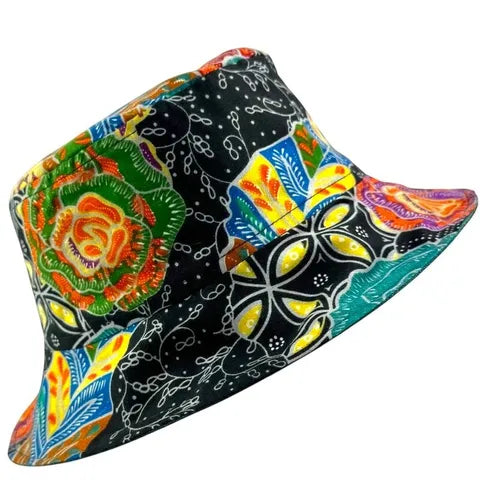 Floral Fusion Batik - TopiTin Bucket Hat