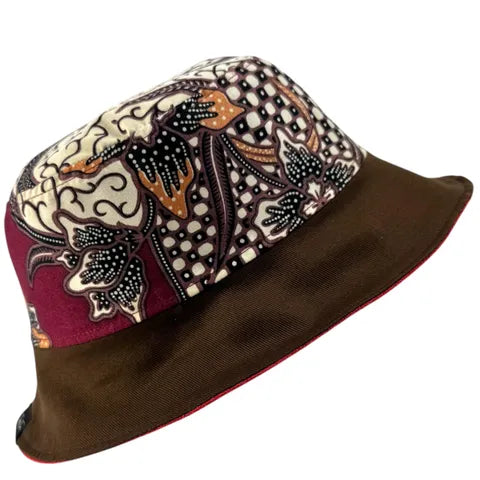 Brown Blend Batik - TopiTin Bucket Hat