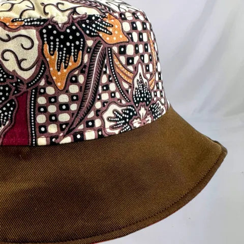 Brown Blend Batik - TopiTin Bucket Hat