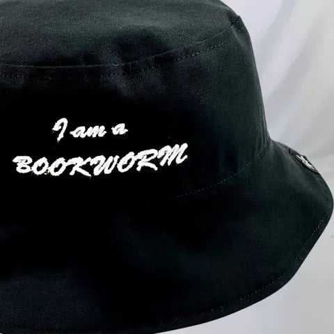 Book Themed Embroidered Canvas - TopiTin Bucket hat