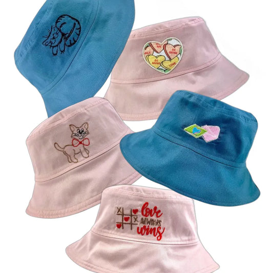 Embroidered Cotton - TopiTin Bucket Hat