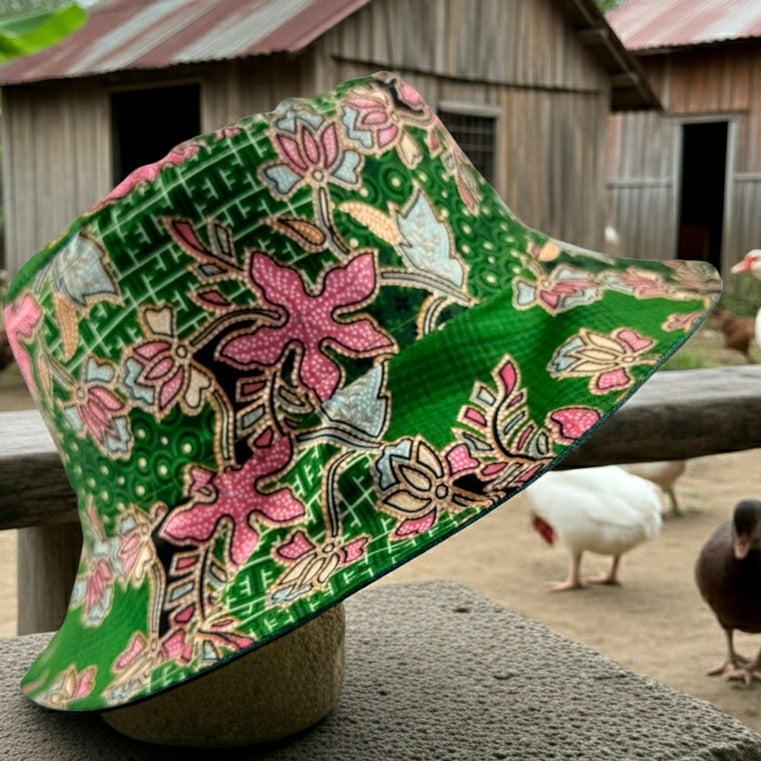 Vintage Bloom Batik - TopiTin Bucket Hat