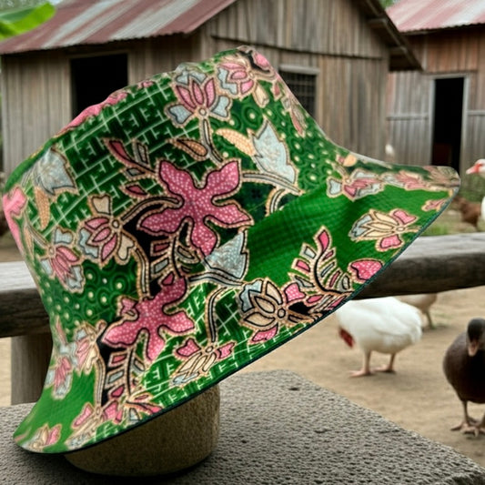 Vintage Bloom Batik - TopiTin Bucket Hat