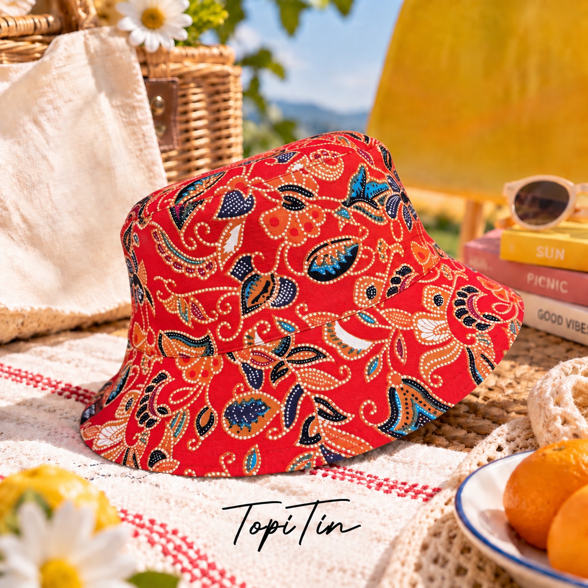 Ruby Days Batik - TopiTin Bucket Hat