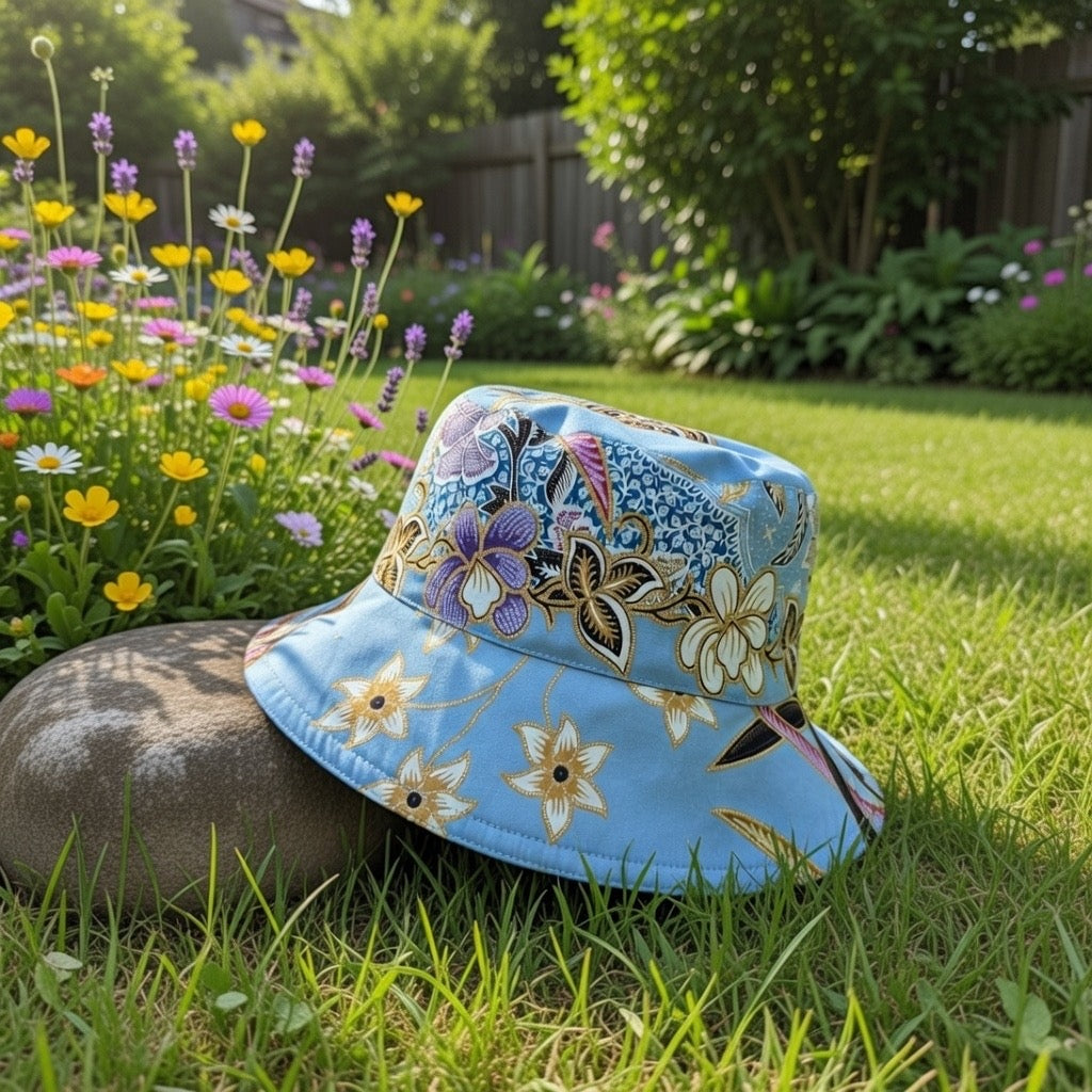 Whimsy Garden Batik - TopiTin Bucket Hat