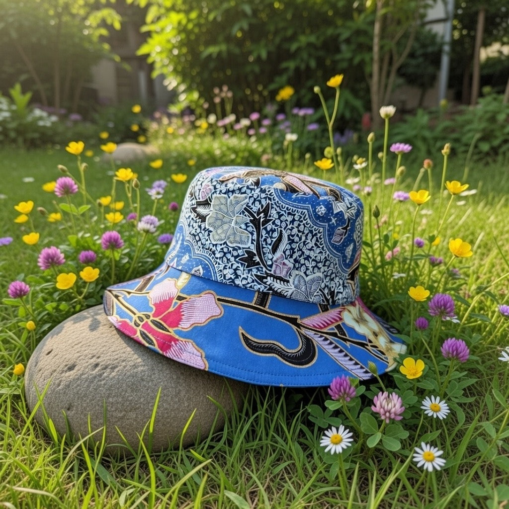 Whimsy Garden Batik - TopiTin Bucket Hat