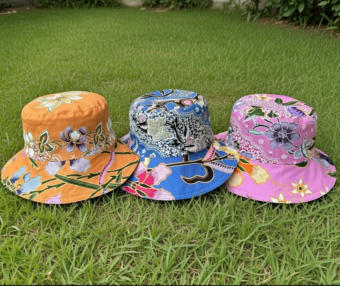 Whimsy Garden Batik - TopiTin Bucket Hat