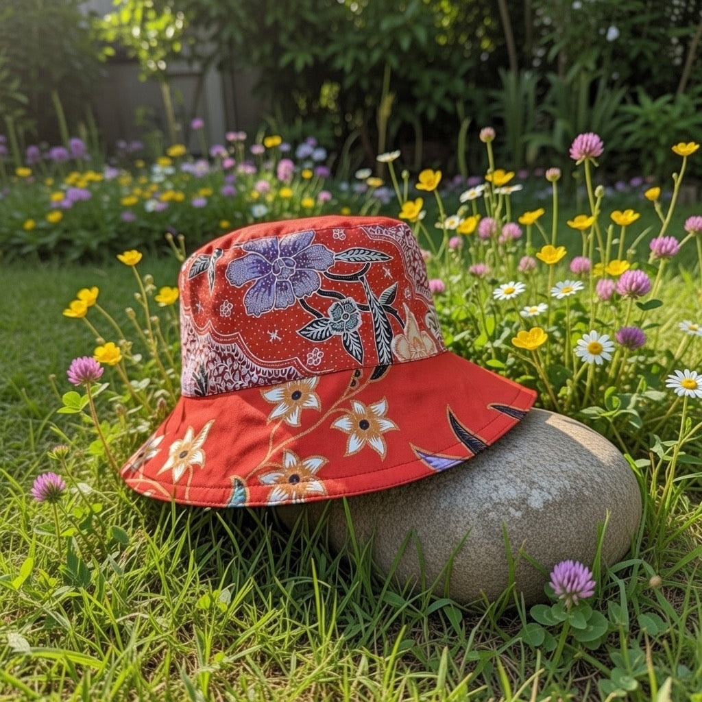 Whimsy Garden Batik - TopiTin Bucket Hat