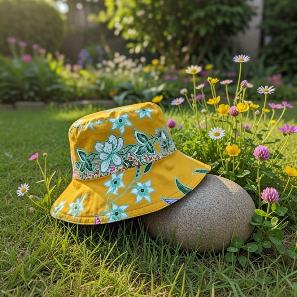 Whimsy Garden Batik - TopiTin Bucket Hat