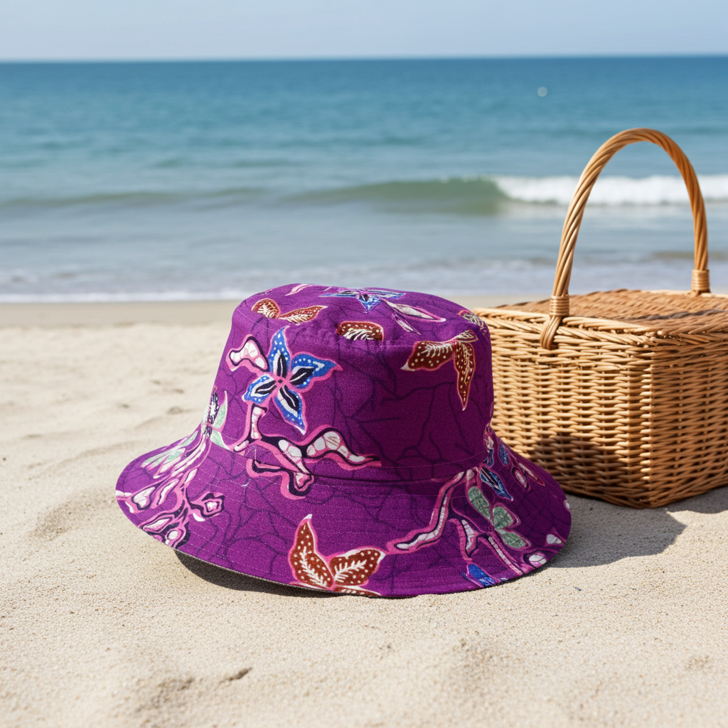 Grape Sorbet Batik - TopiTin Bucket Hat